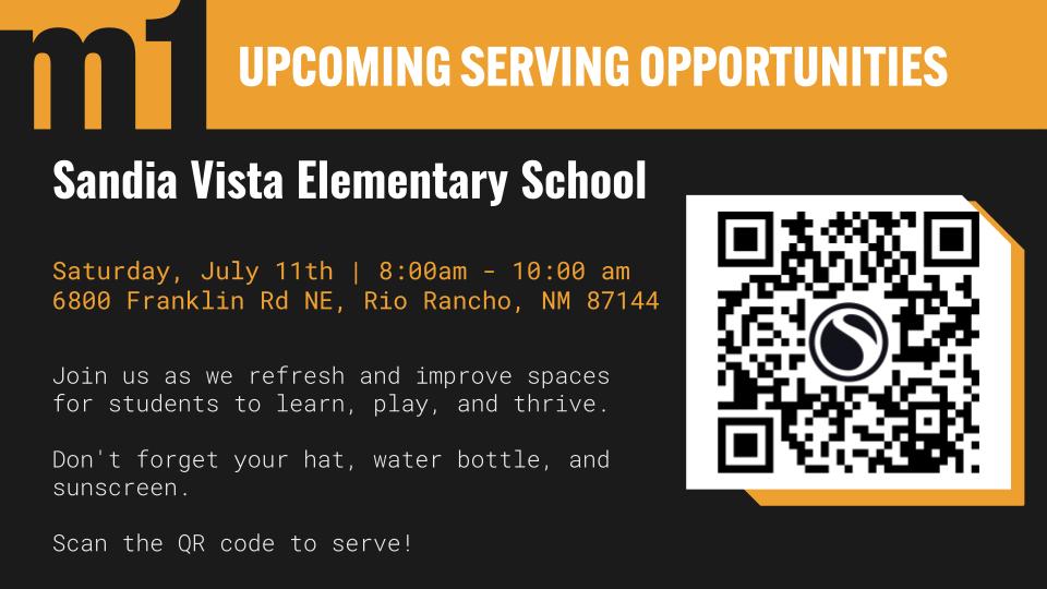 Sandia Vista Serve Day (Jul 11)