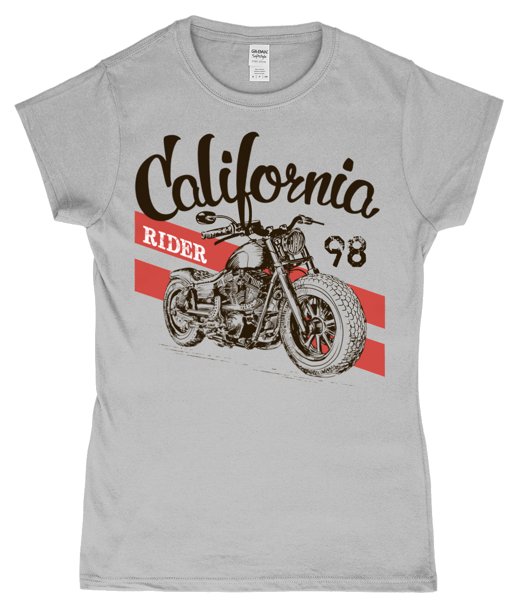 California Rider – Gildan Softstyle® Ladies Fitted Ringspun T-shirt