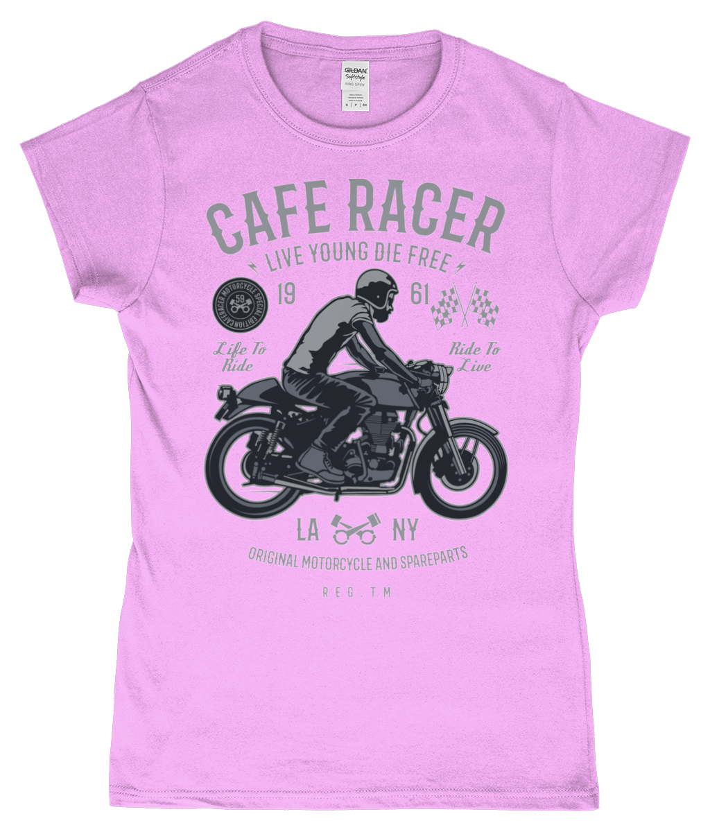 Cafe Racer V3 – Gildan Softstyle® Ladies Fitted Ringspun T-shirt