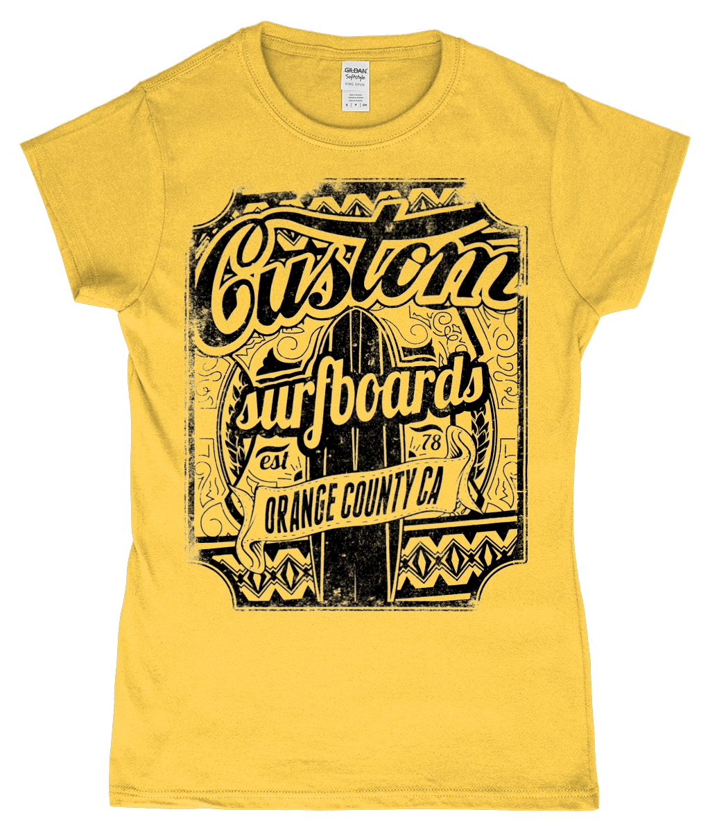 Custom Surfboards – Softstyle® Ladies Fitted Ringspun T-shirt