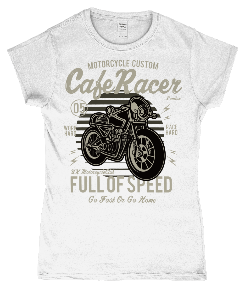 Cafe Racer V1 – Gildan Softstyle® Ladies Fitted Ringspun T-shirt