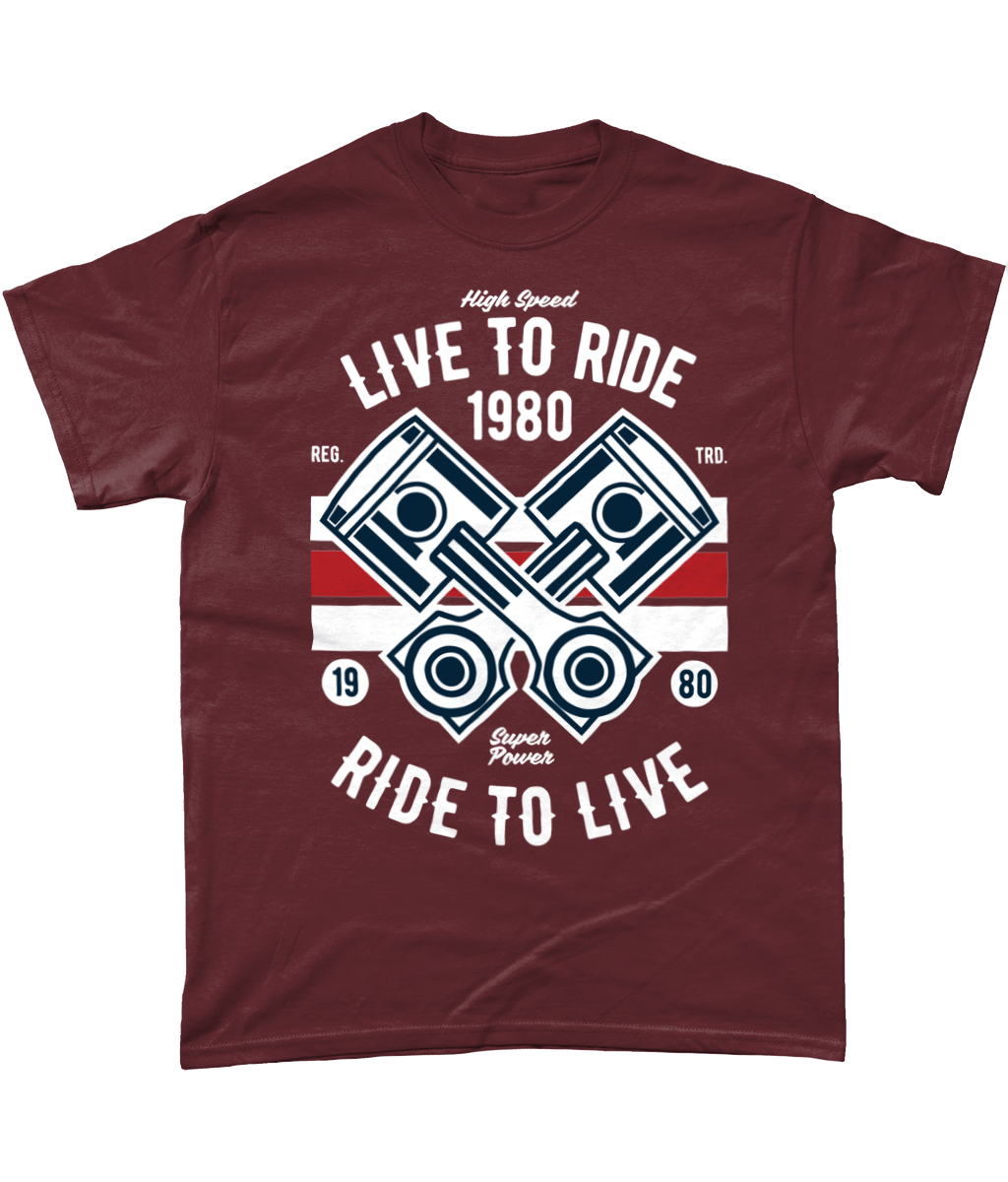Live To Ride 1980 – Gildan Heavy Cotton T-shirt