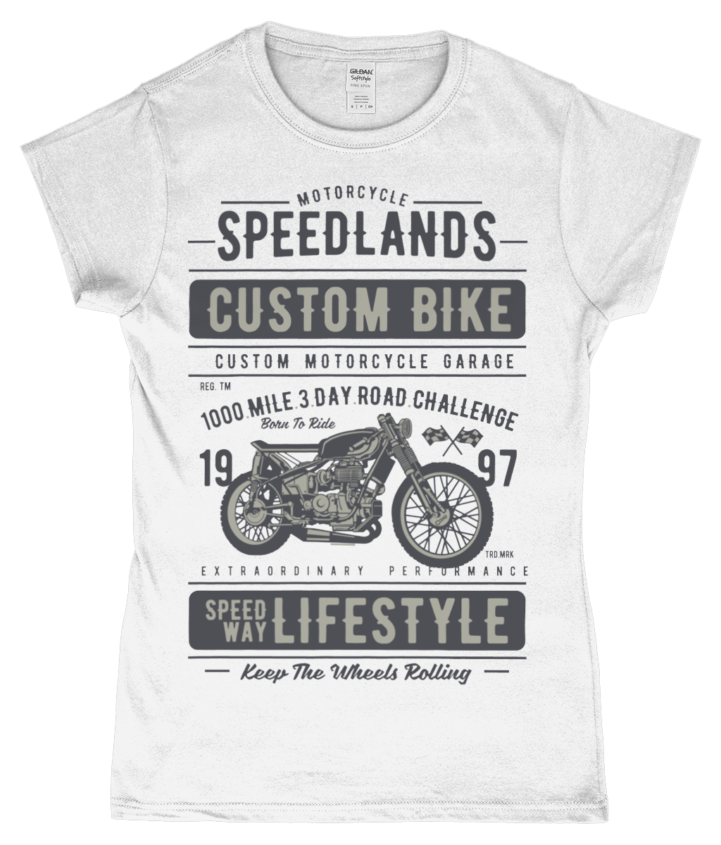 Speedlands Custom Bike – Gildan Softstyle® Ladies Fitted Ringspun T-shirt
