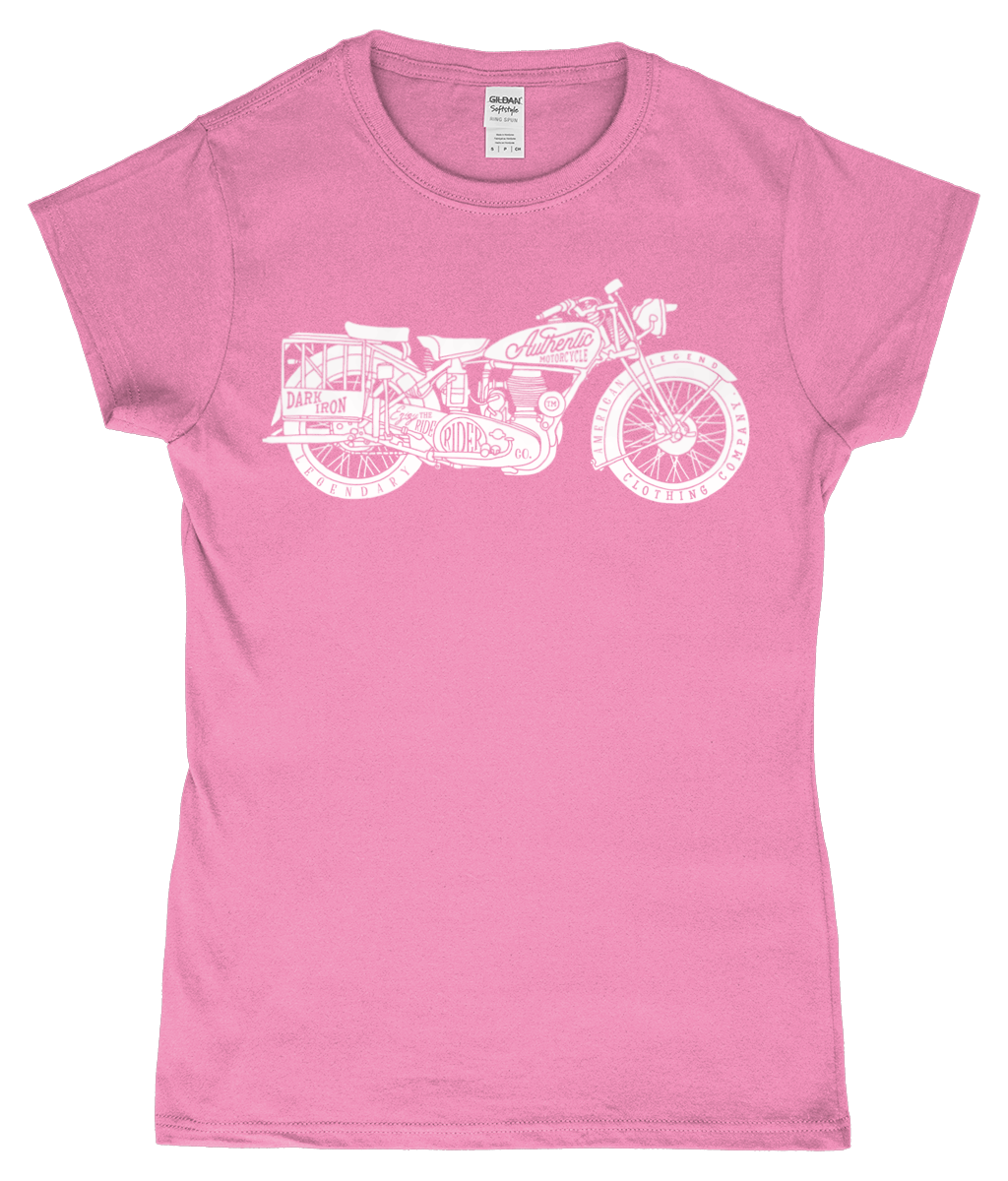 Enjoy The Ride – White – Softstyle Ladies Fitted Ringspun T-shirt