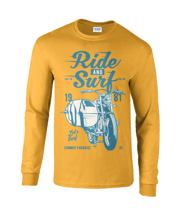 Ride And Surf – Gildan Ultra Cotton® Long Sleeve T-shirt