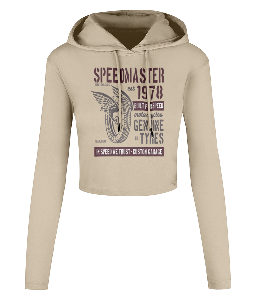 Speed Master – Women’s Cropped Hooded T-shirt