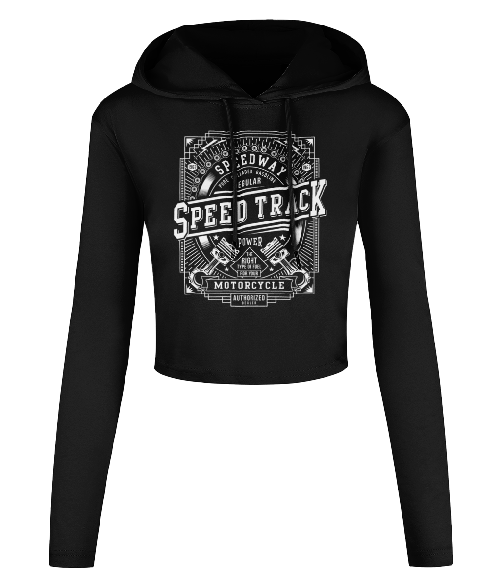 Speed Track – Women’s Cropped Hooded T-shirt