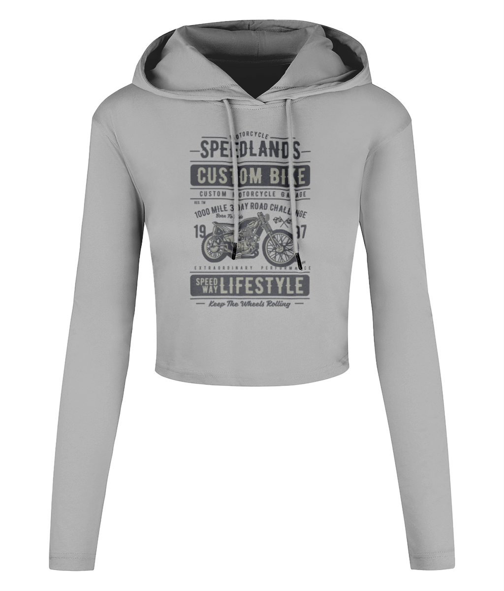 Speedlands Custom Bike – Women’s Cropped Hooded T-shirt