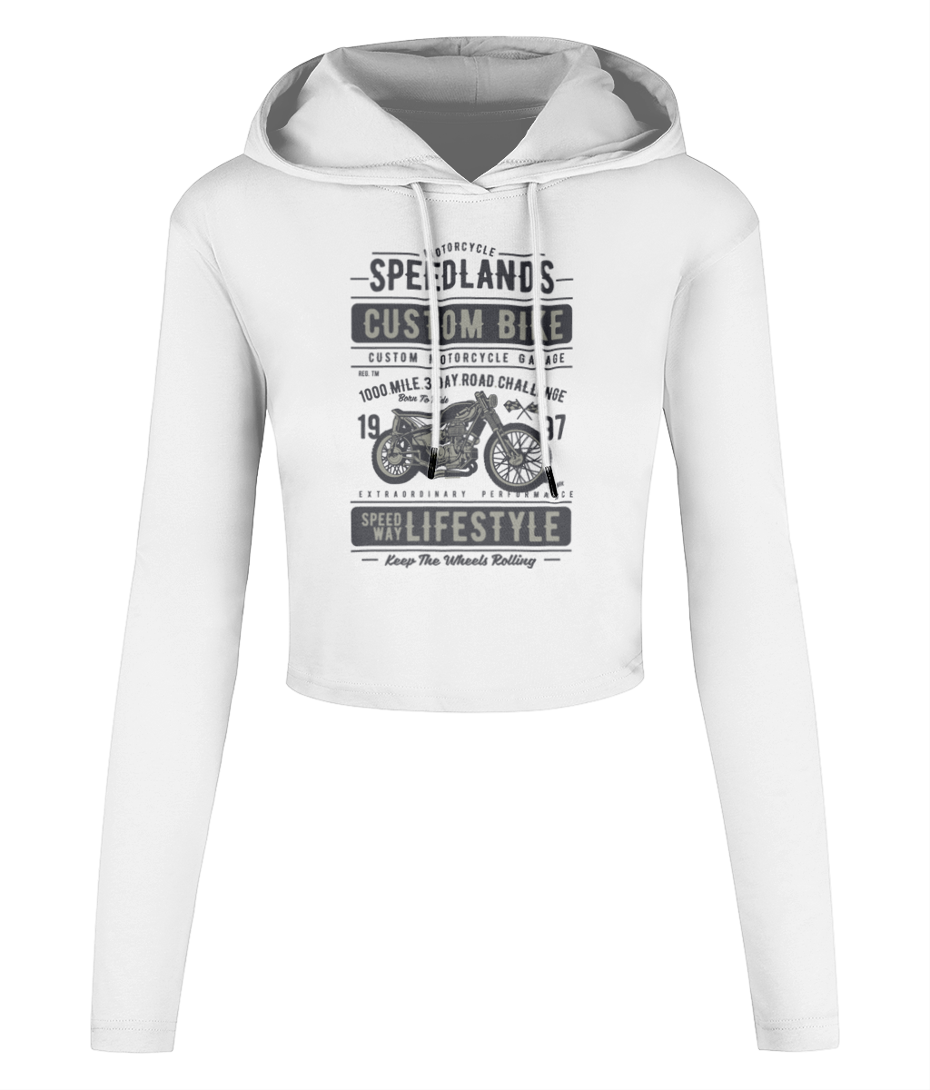 Speedlands Custom Bike – Women’s Cropped Hooded T-shirt