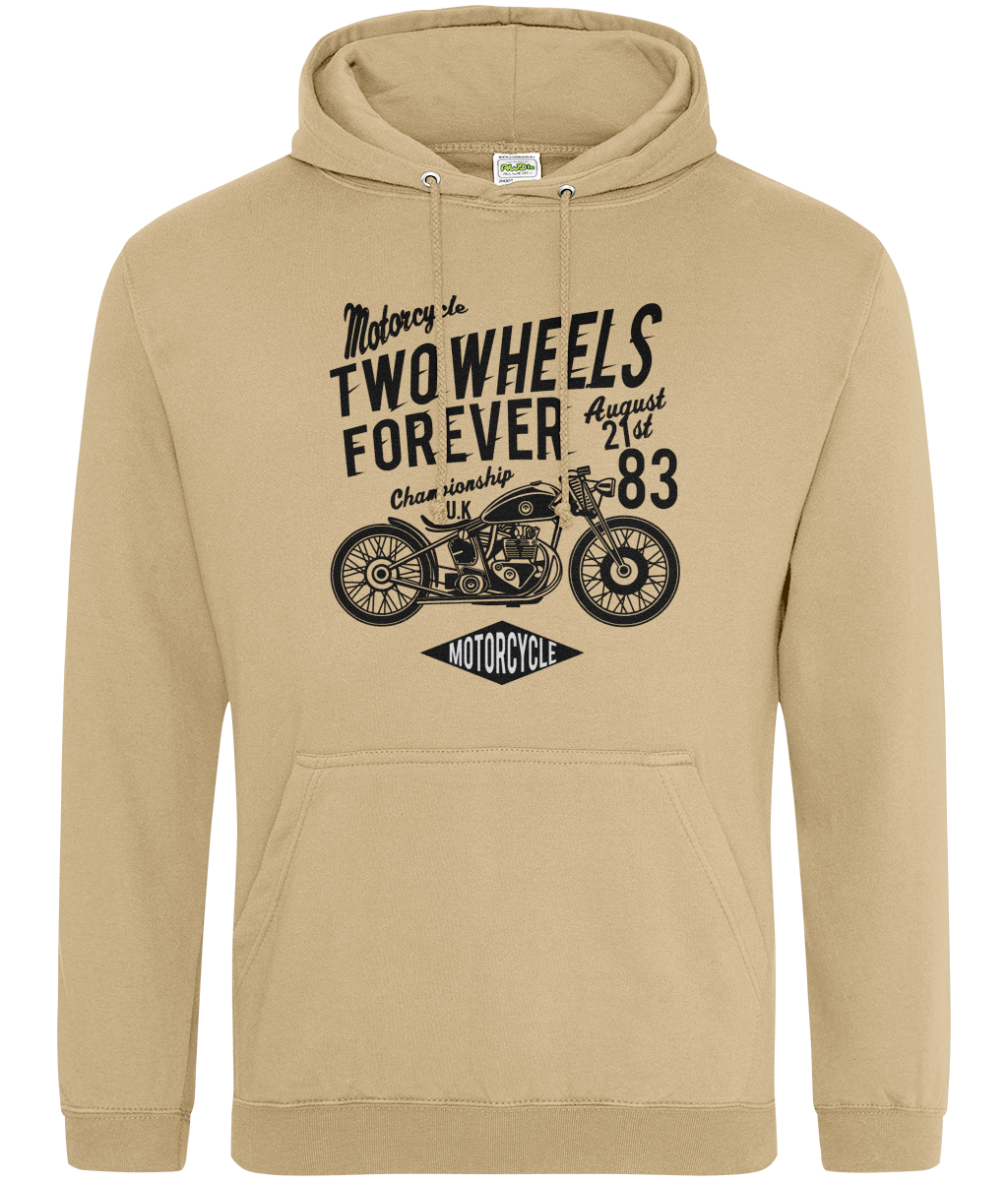 Two Wheels Forever Black – Awdis College Hoodie
