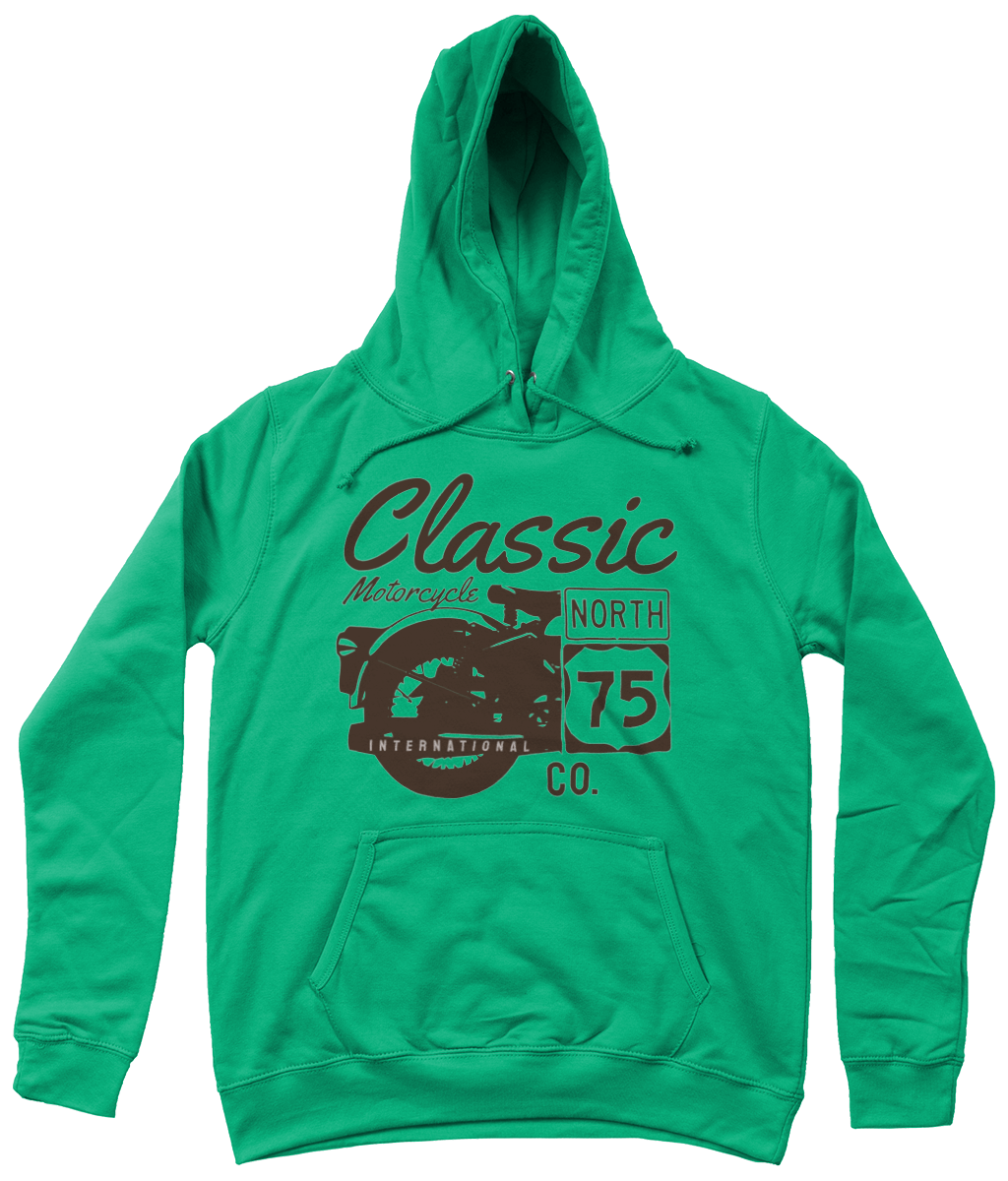 Classic Motorcycle 75 Black – Awdis Girlie College Hoodie