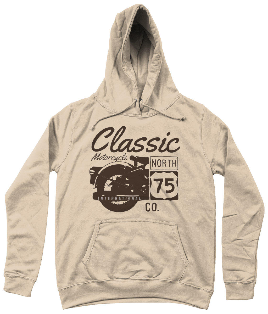Classic Motorcycle 75 Black – Awdis Girlie College Hoodie