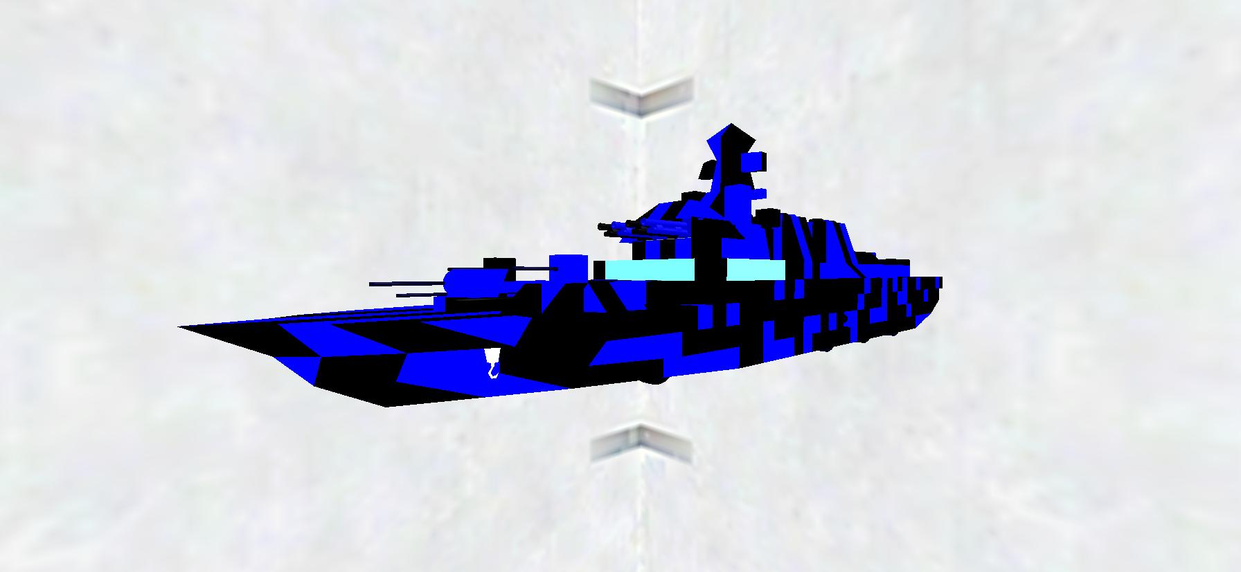 Defender ship Black and Blue