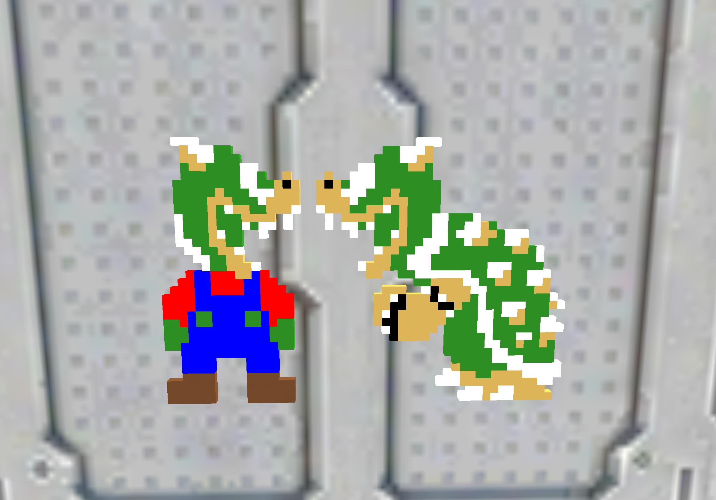 Mario transformed into bowser