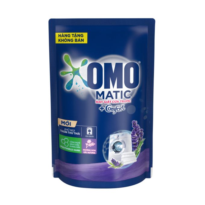 Nước giặt cửa trước hương oải hương OMO túi 412g