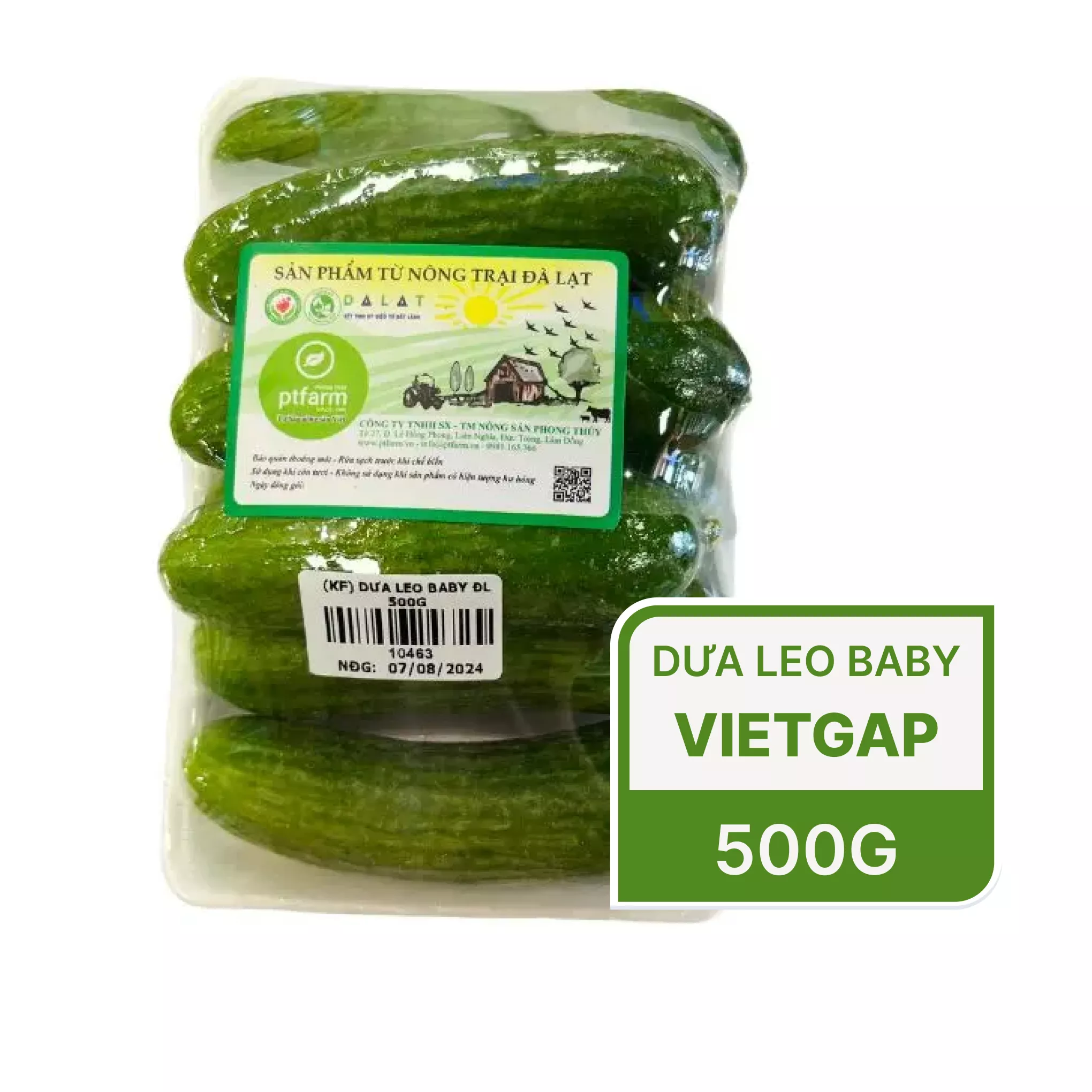 Dưa leo baby Đà Lạt vỉ 500g (1 Vỉ) onelife-production image