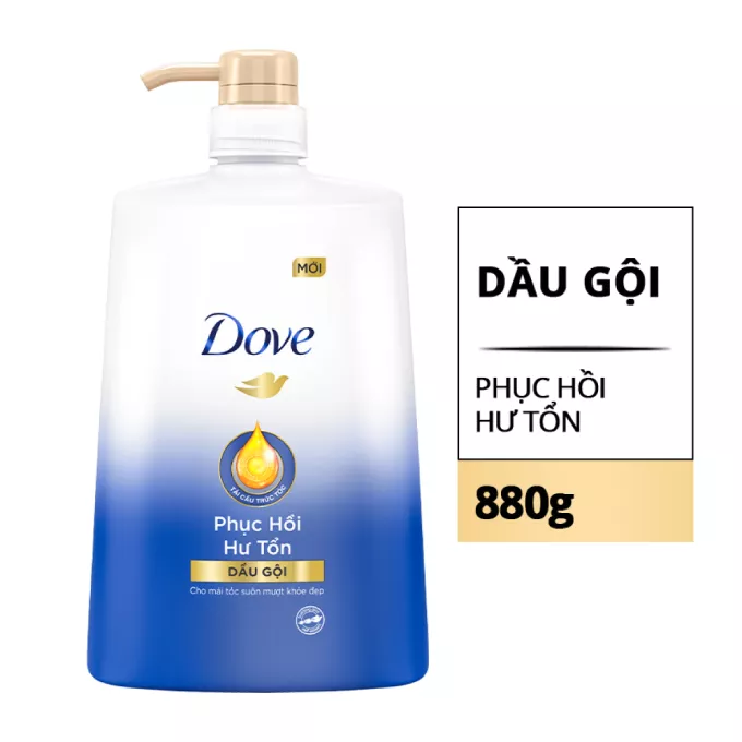Dầu Gội Phục Hồi Hư Tổn Dove Chai 880g