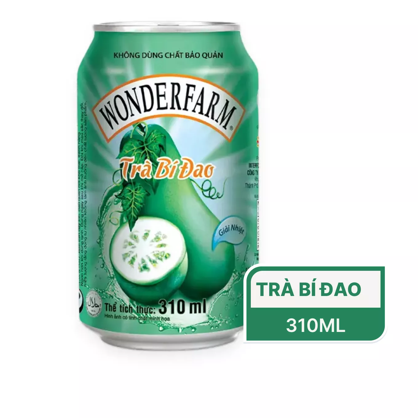 Thùng trà bí đao Wonderfarm 310ml (24 Lon)
