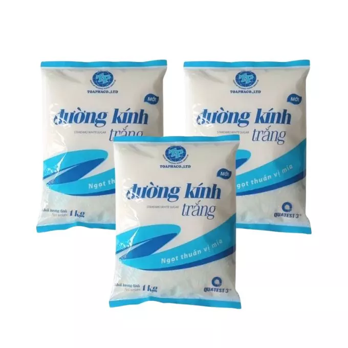 Combo 3 Túi Đường Kính Trắng Toàn Phát 1kg