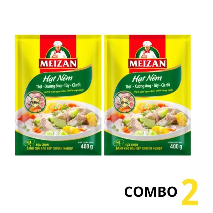 Combo 2 Gói Hạt Nêm Xương Ống Meizan 400G