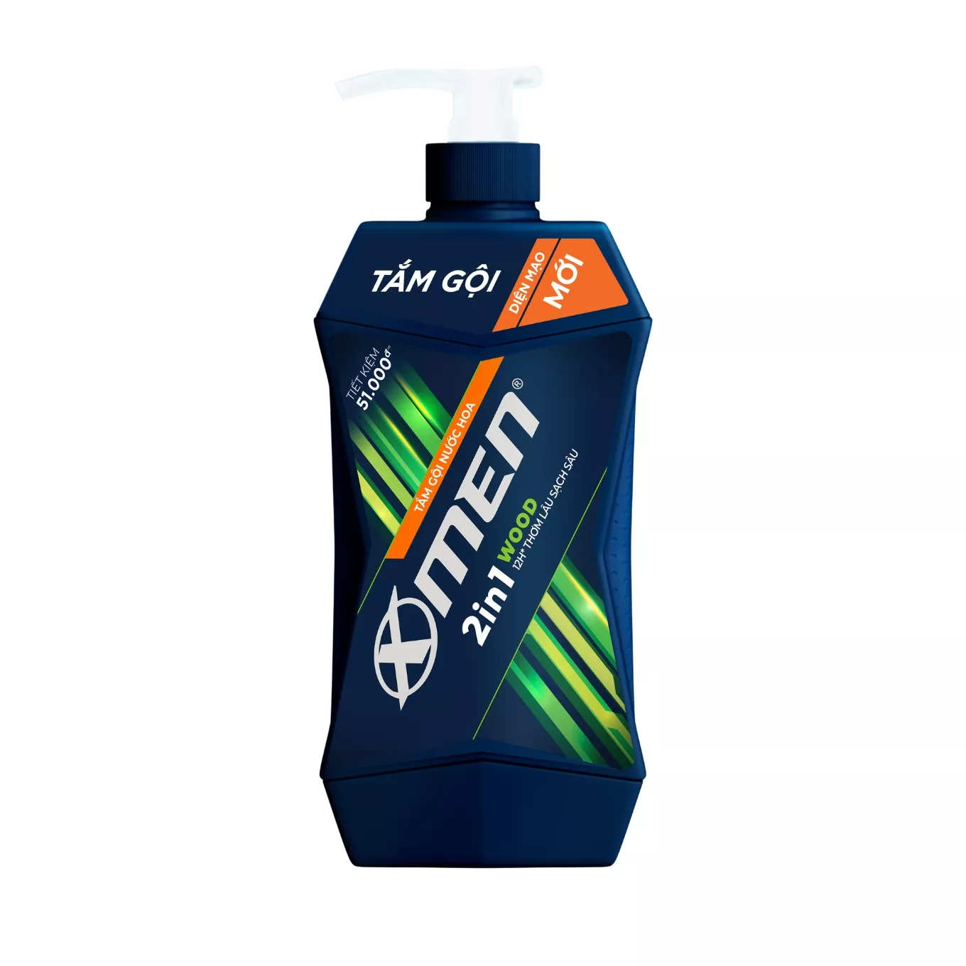 Tắm gội 2 in 1 wood X-men chai 650g