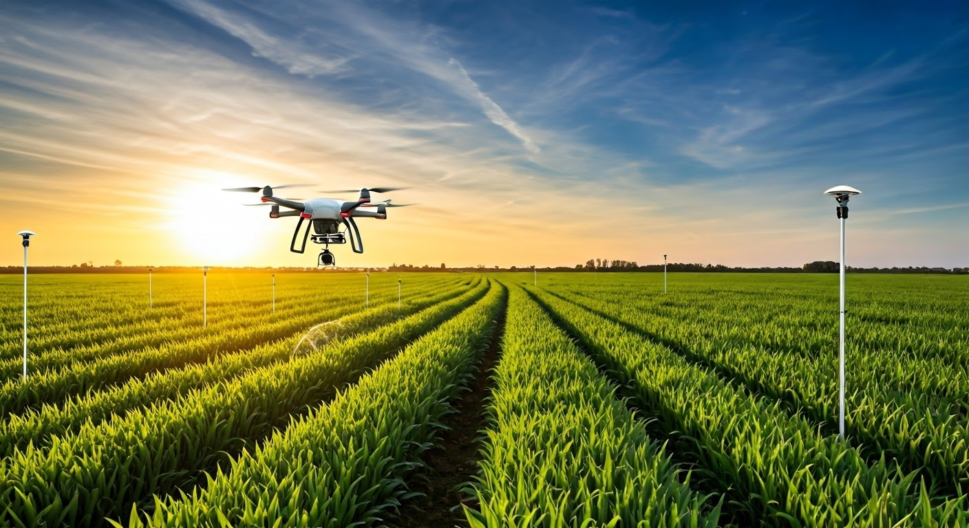 Precision farming techniques in a field