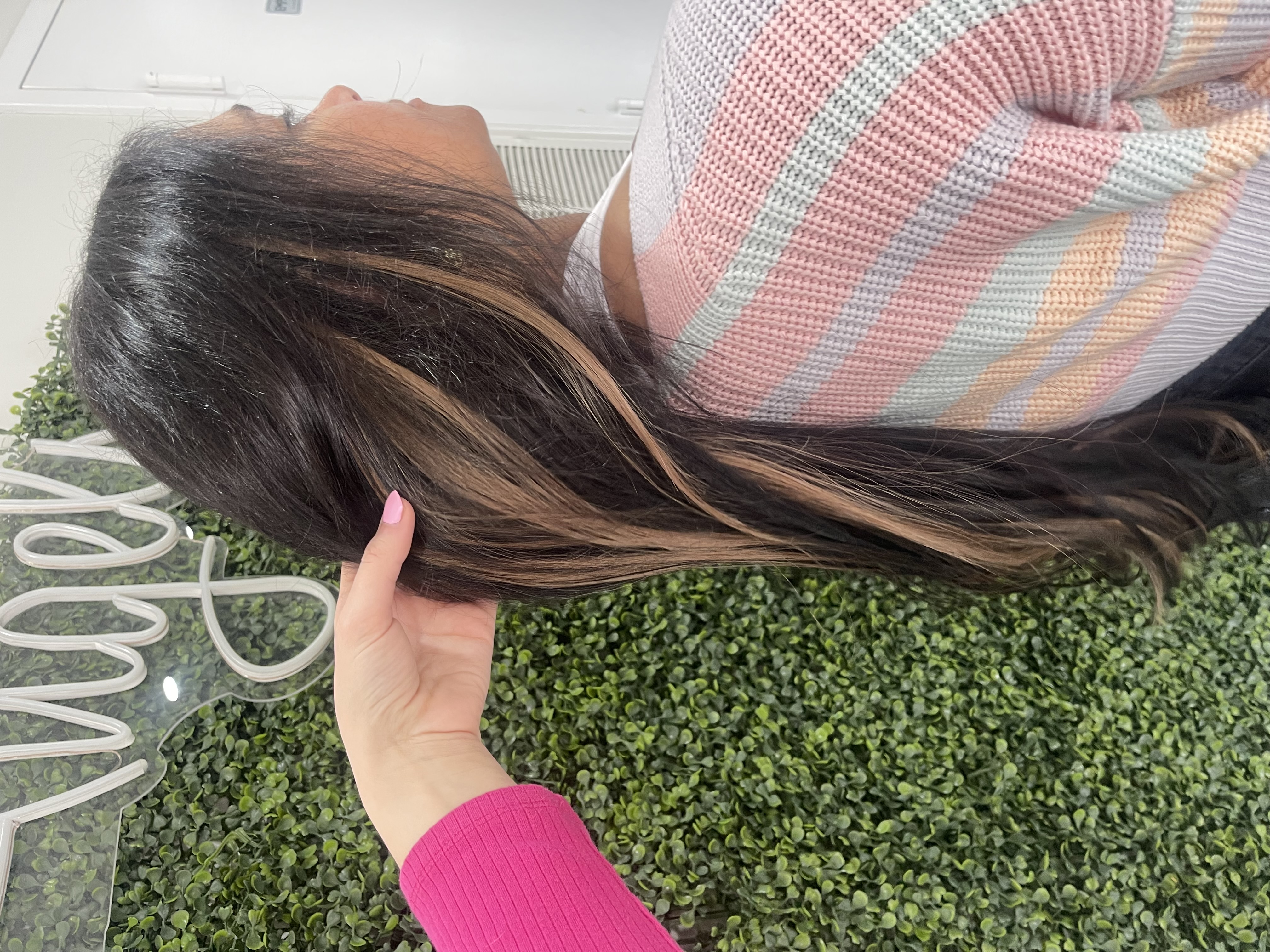 custom mesh integration hair system at Noelle Salon