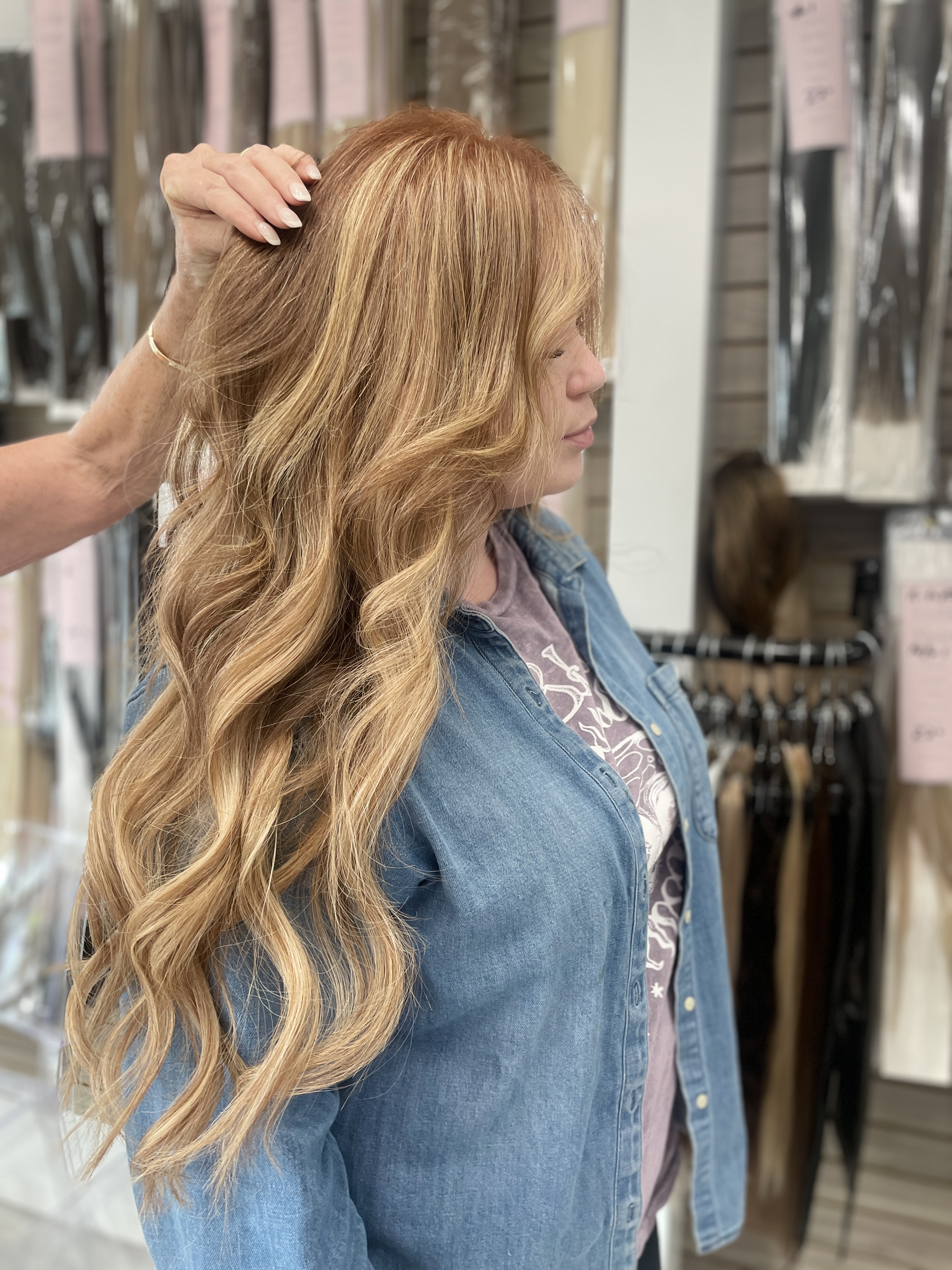 Reverse Balayage with root melt for depth