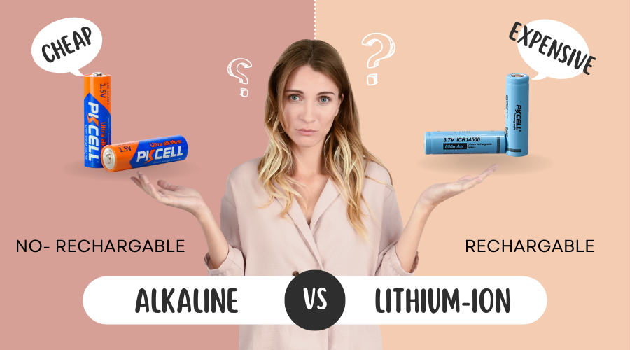 Pile alcaline ou pile au lithium-ion