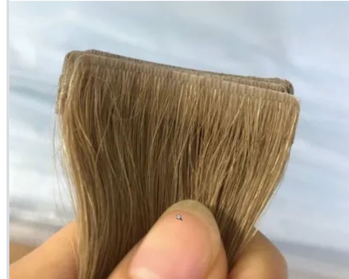 injected hair tape in hair extensions