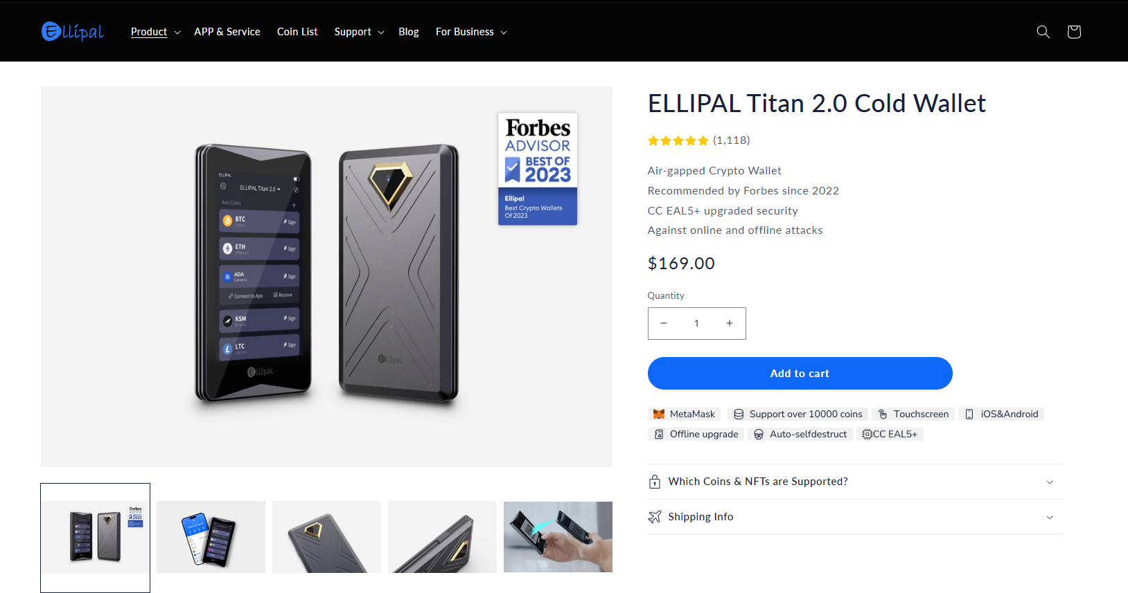 alt Ellipal Titan 2.0 Wallet