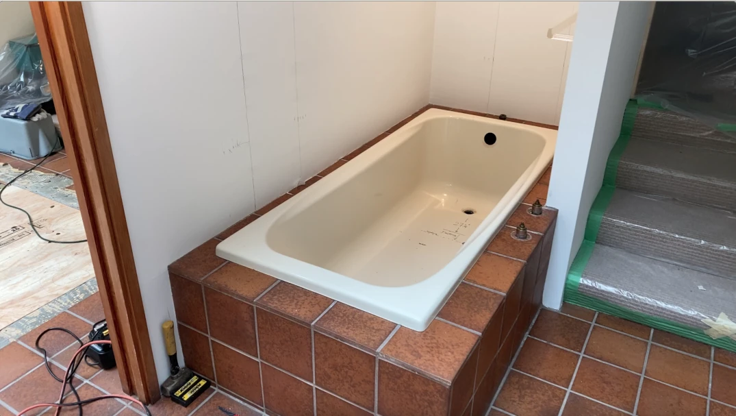 bathtub to shower conversion-Before