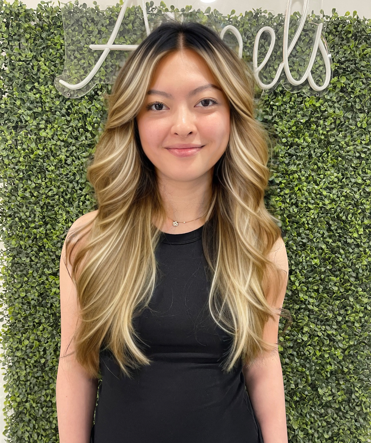 a woman with her own Bio hair