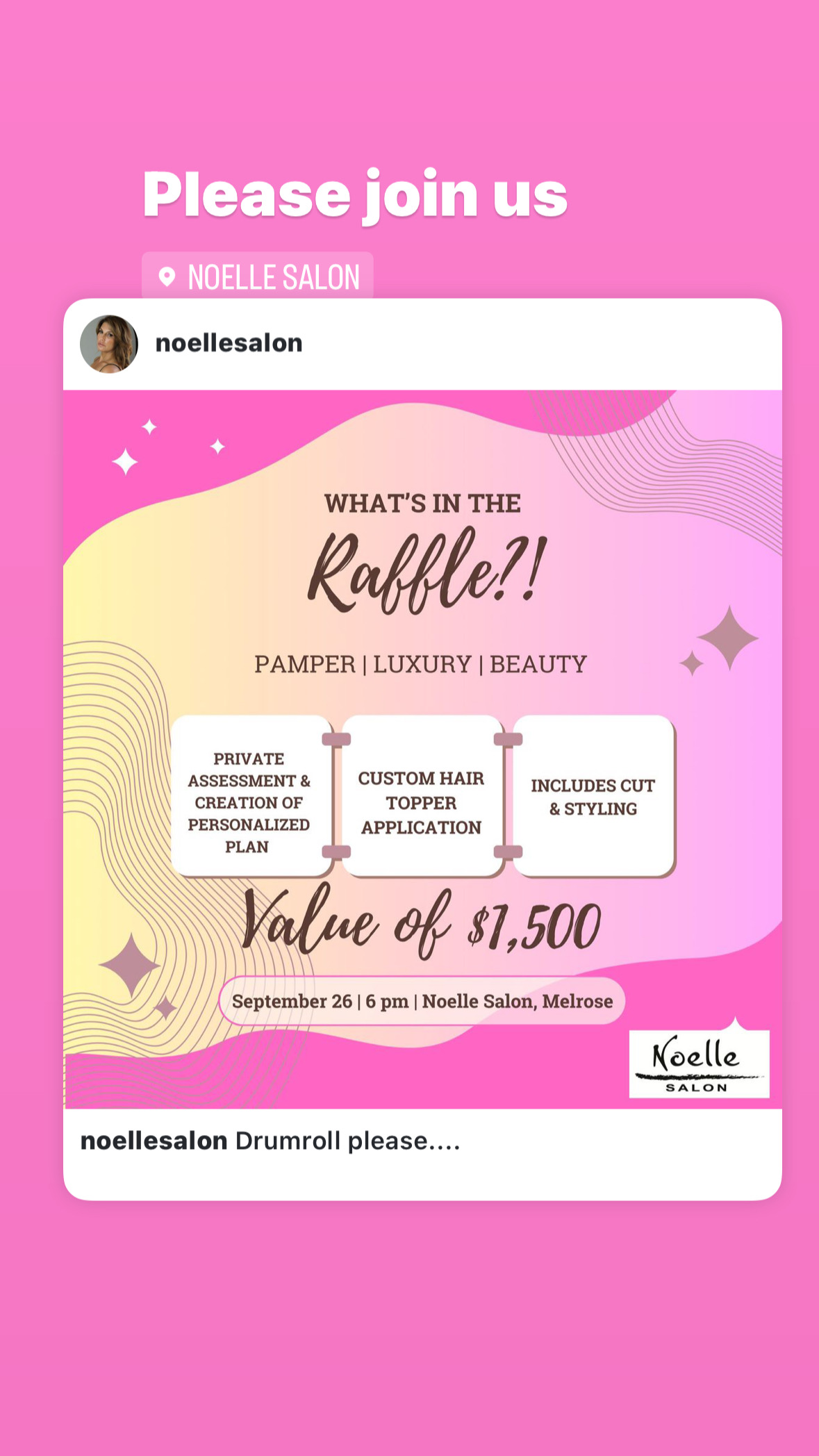 Hair Loss event at Noelle Salon of Melrose, Massachusetts