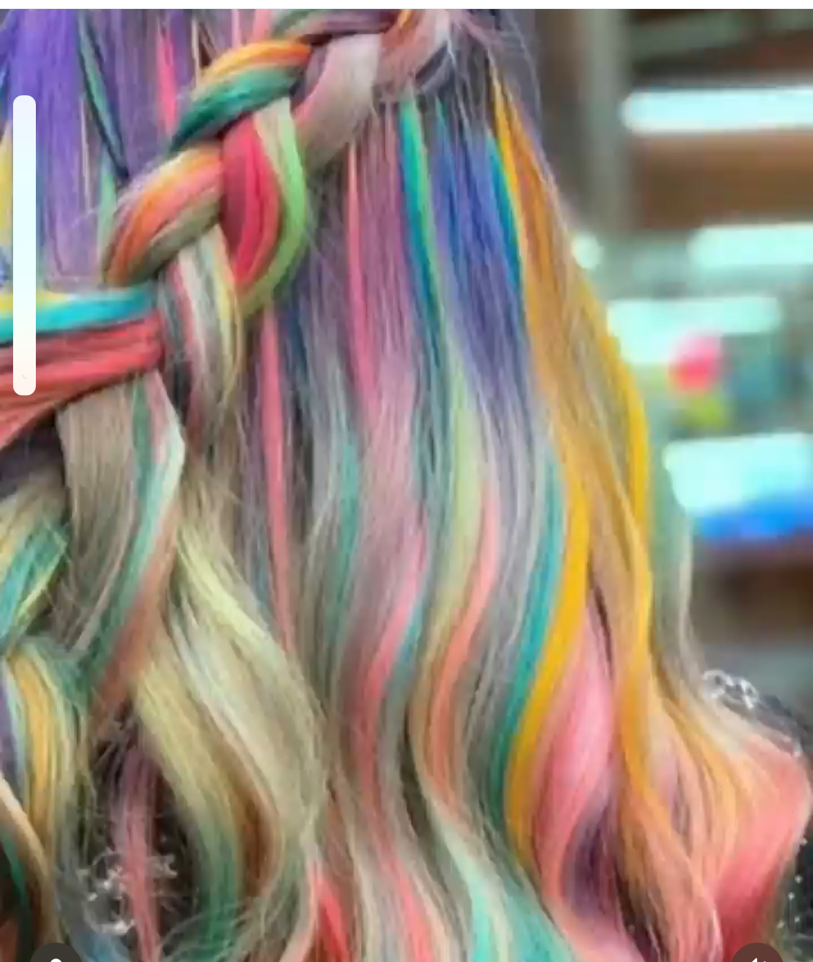 Bold color hair extensions