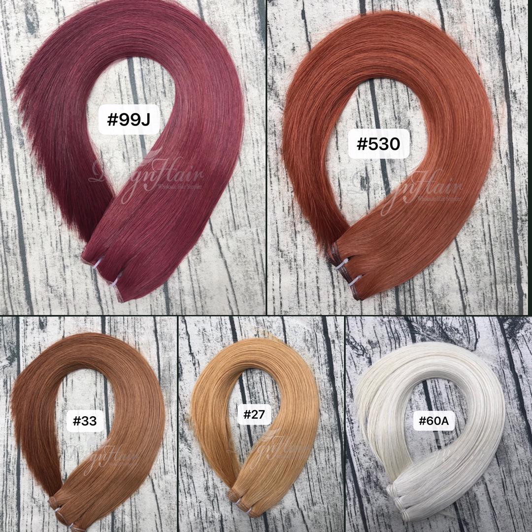 Different color hair extension for a pop of fun