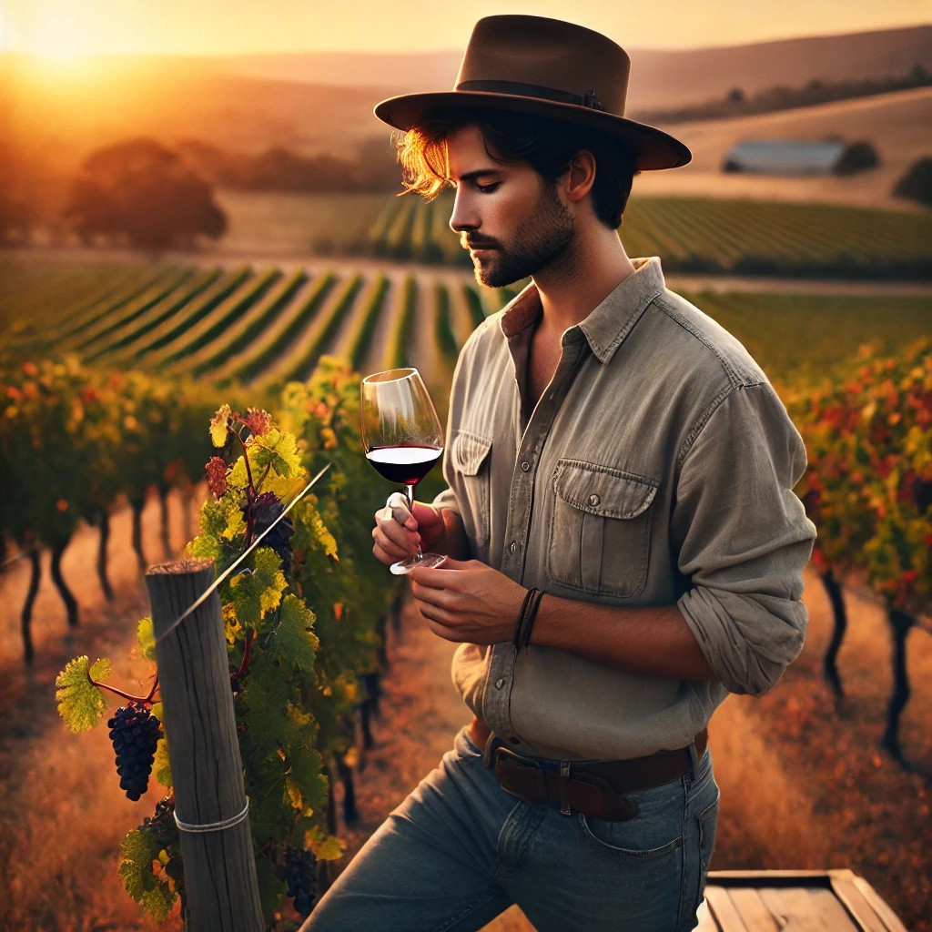 Winemaker in the Vineyard