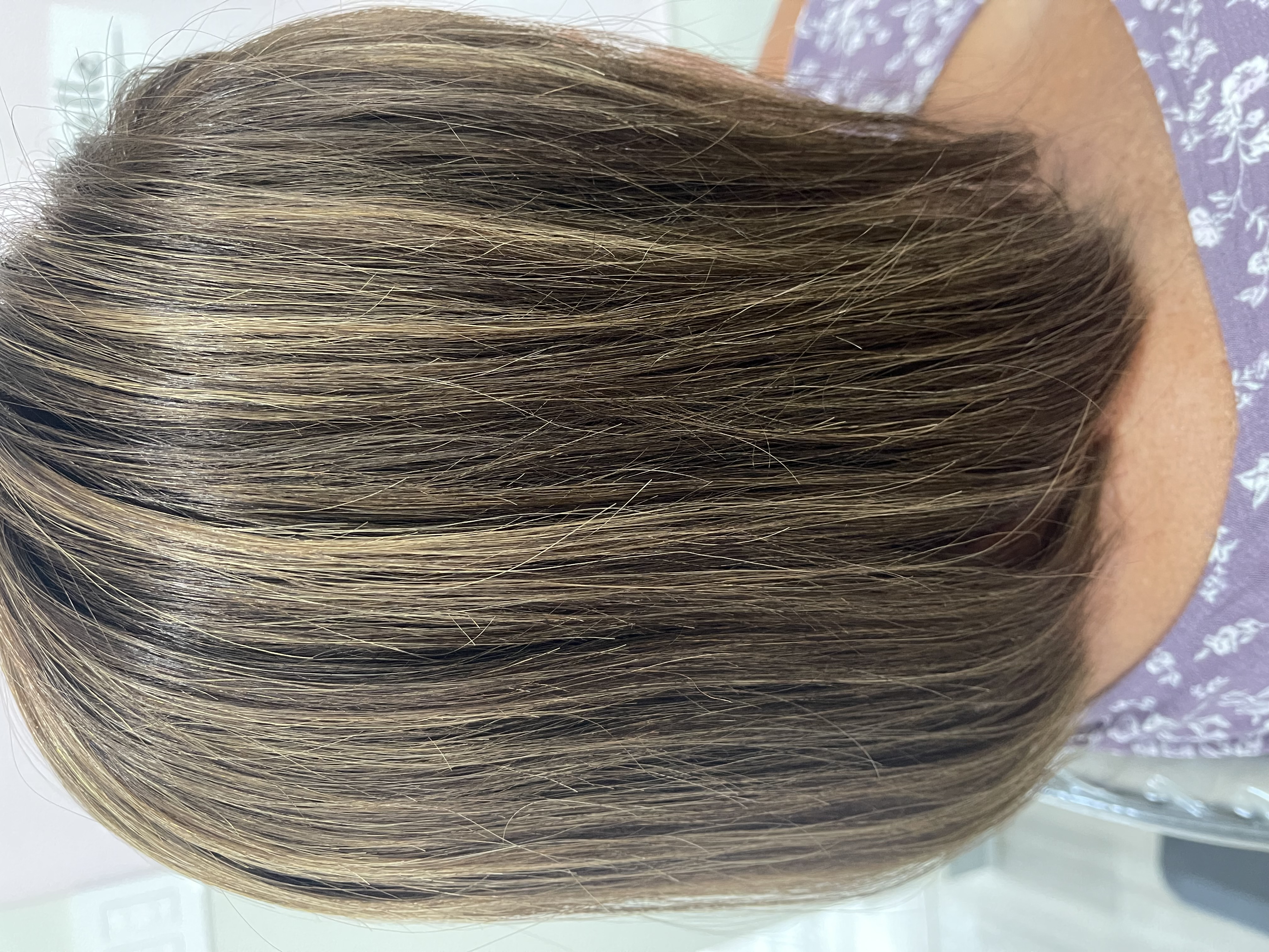 an ash partial balayage