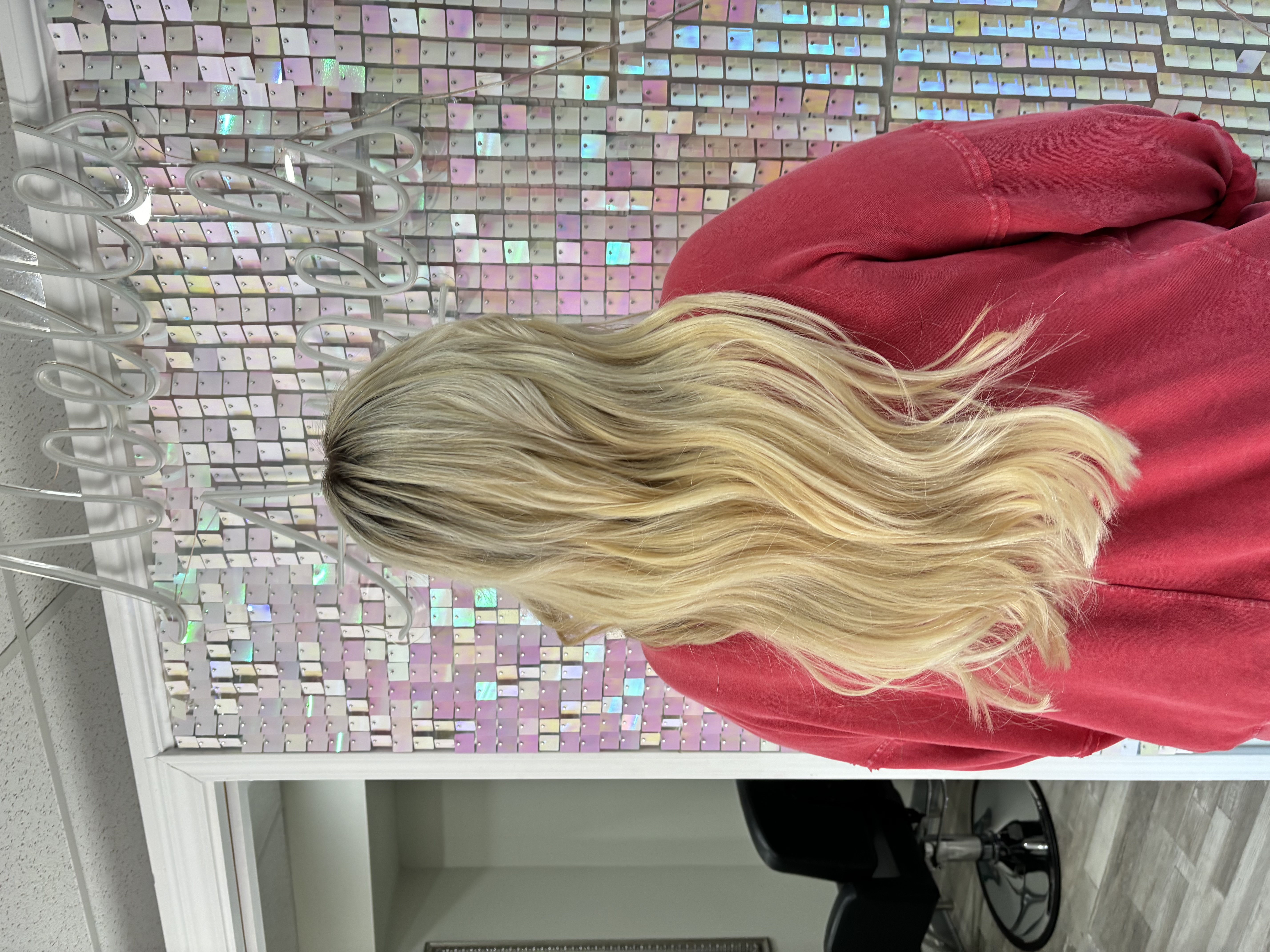 a blonde human hair wig