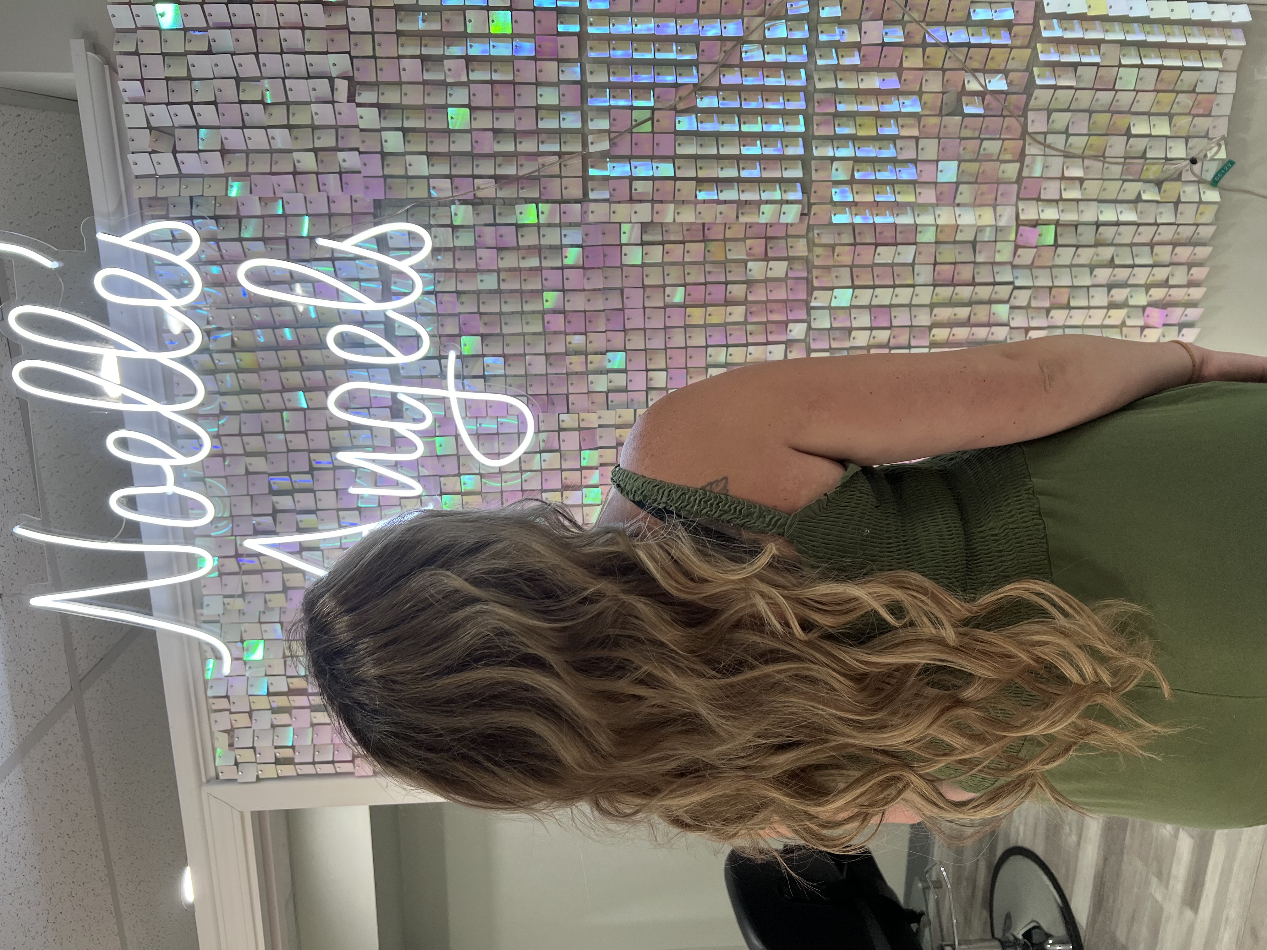 a woman with lived in hair color