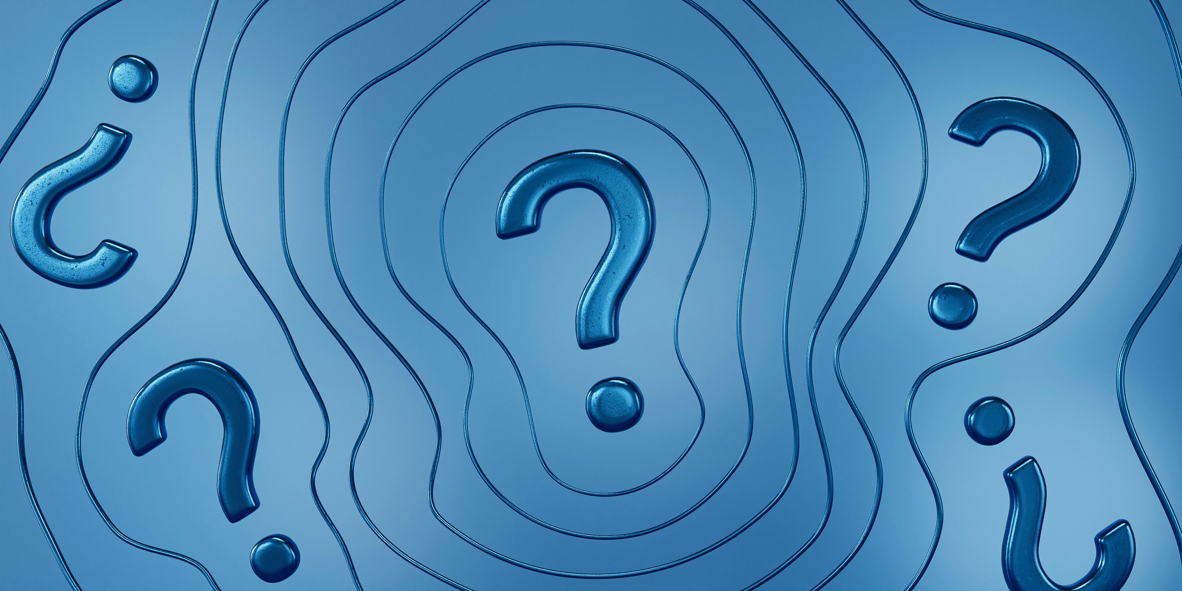 Question marks illustrating frequently asked therapy questions