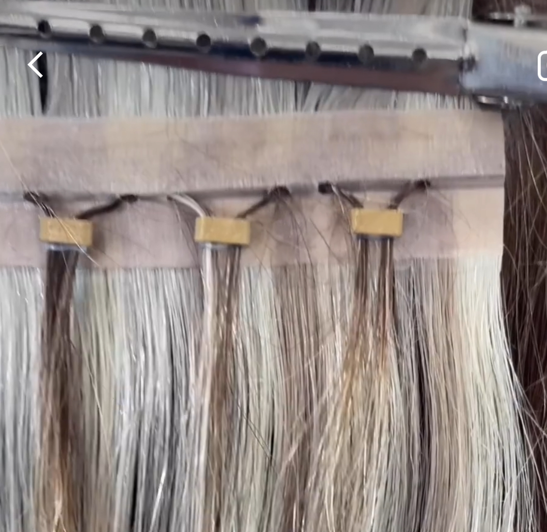 Close up look at Veila Pull Thru Hair Extensions