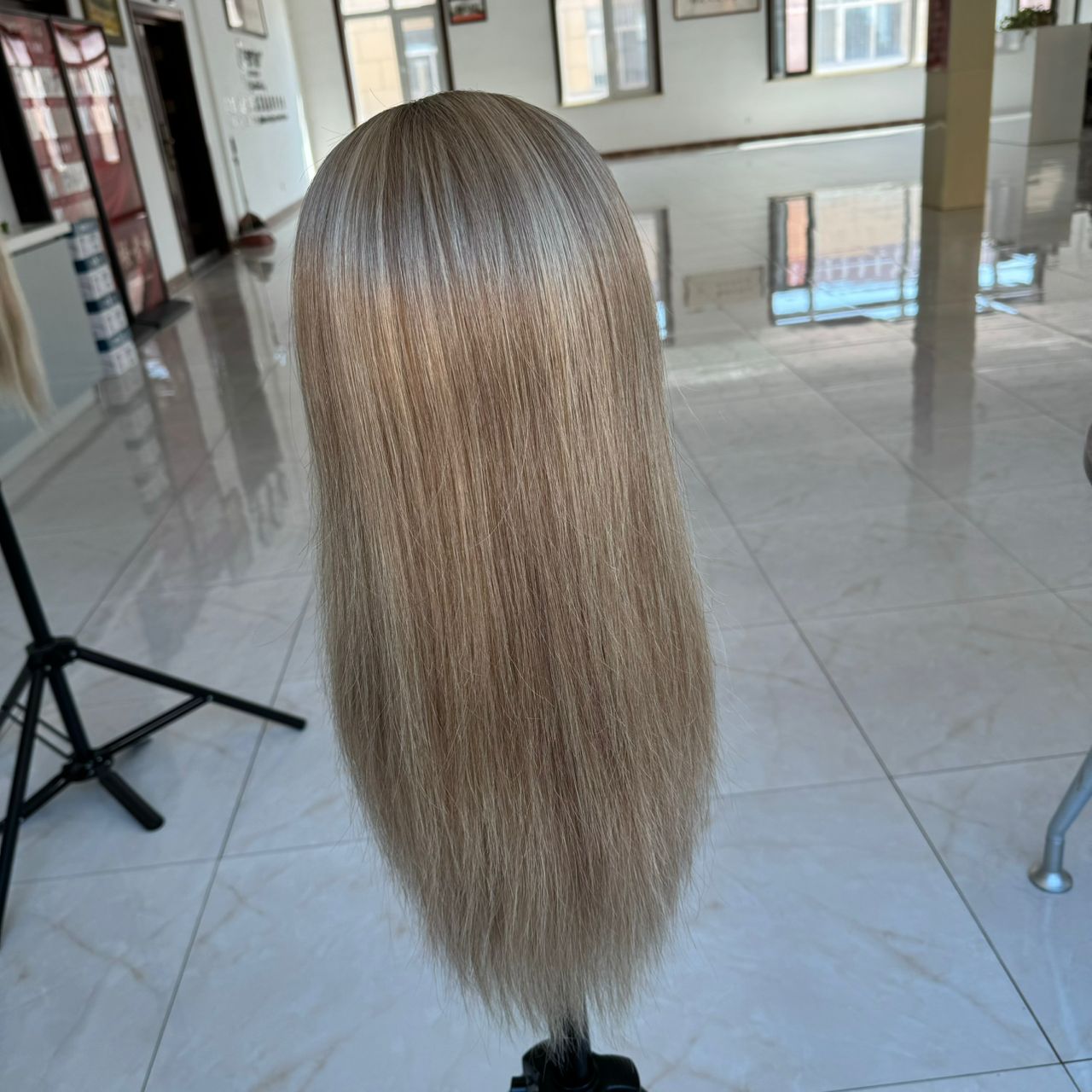 a silky human hair wig