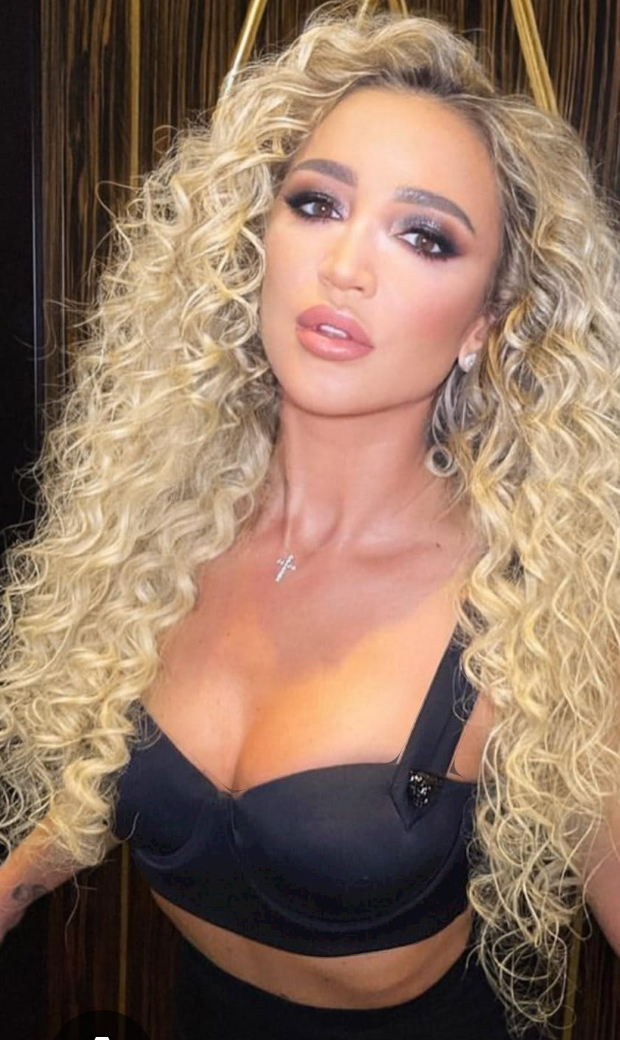 healthy curly hair extensions treated with K18