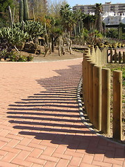 Image showing fence shadow abstract