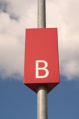 Image showing Red B sign