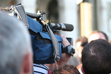 Image showing Journalist in crowd