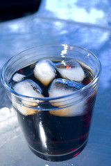 Image showing Abstract Drink Glass with Ice Cubes