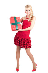 Image showing Happy woman with Christmas presents