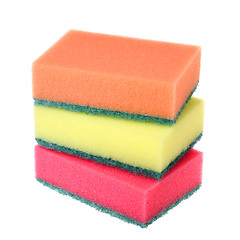 Image showing Colored kitchen sponges